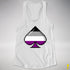 Asexual Pride 8-Bit Pixel Ace Of Spades Racerback Tank - White